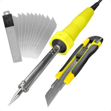 Imagem de Ferro Solda 60W 220V Profissional + Kit Estilete 10 Laminas - Startool