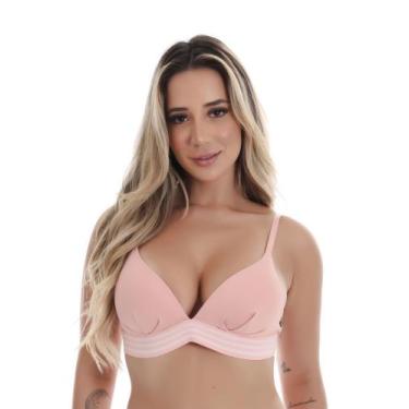 Imagem de Kit 4 Sutiãs com Bojo Top Flex Super Macio Confortável Luxo Elástico L