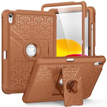 Imagem de MoKo Capa para iPad (A16) 11ª/10ª geração 2025/2022, capa protetora de corpo inteiro de camada dupla à prova de choque resistente, protetor de tela integrado e suporte para iPad 11/10,9 polegadas