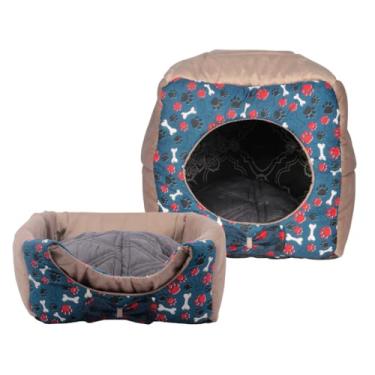 Imagem de Cama Iglu e Toca Para Cachorro Luxo Preto Vime G (TOCA G OSSO COLOR)