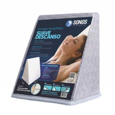 Imagem de Encosto Travesseiro Anatômico Sonos Suave Descanso Com Capa