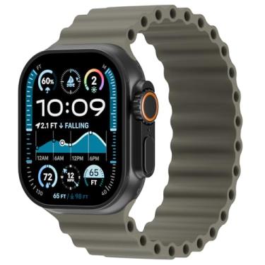 Imagem de Pulseira esportiva oceânica compatível com Apple Watch Ultra 2, séries 10, 9, 8, SE, 7, 6, 5, 4 e 3 de 49 mm, 46 mm, 45 mm, 44 mm, 42 mm, 41 mm, 40 mm, 38 mm, 49 mm, 46 mm, 4 e 3