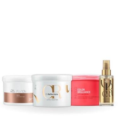 Imagem de Wella Cronograma Fusion 500ml + Brilliance 500ml + Oil 500ml + Oleo 10