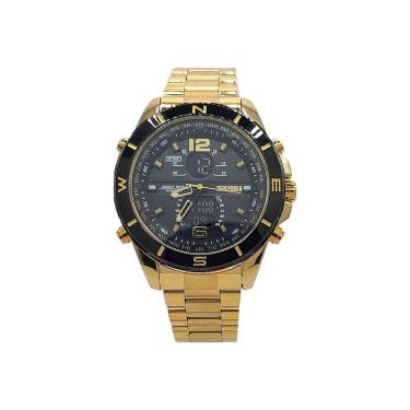 Imagem de Relógio Skmei 1670 Dourado Analógico Digital Resistente Água