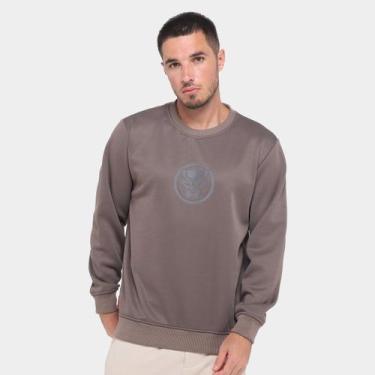 Imagem de Moletom Mooncity Pantera Negra Masculino, Marrom, M