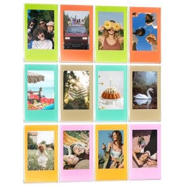 Imagem de WINKINE Porta-Retratos Magnético 2X3", Mini Polaroid De Acrílico, Ímãs Para Geladeira, Decoração Casa Fujifilm Mini, Pacote Com 12 (Multicolorido)