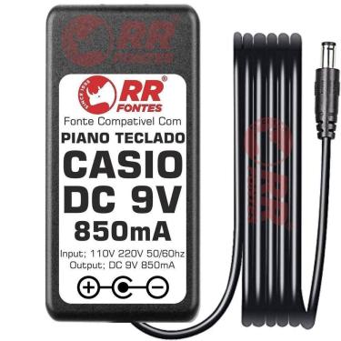 Imagem de Fonte Carregador 9V Piano Teclado Casiotone Casio Ctk Mt Lk