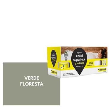 Imagem de Rejunte Epóxi Super Fácil 1Kg Quartzolit Varias Cores, Verde Floresta