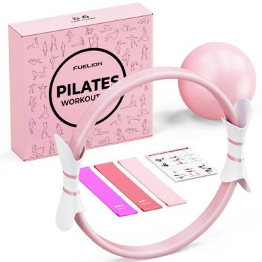 Imagem de Conjunto de anéis de Pilates Fuelion para mulheres com faixas de resis