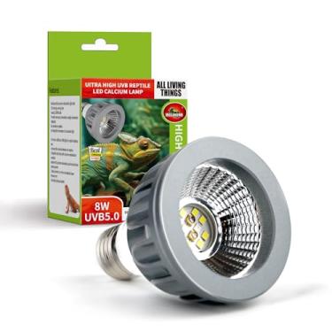 Imagem de MCLANZOO Lâmpadas UVB para répteis, luz LED 8W 5.0, espectro total, lâmpada de calor UV para dragão barbudo, tartaruga, lagarto, lagartixa, camaleão, cobra, tanque de sapo