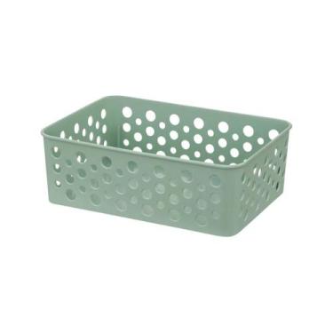 Imagem de Cesto Empilhável Organizador Design Pequeno Moderno Versátil Lavanderi