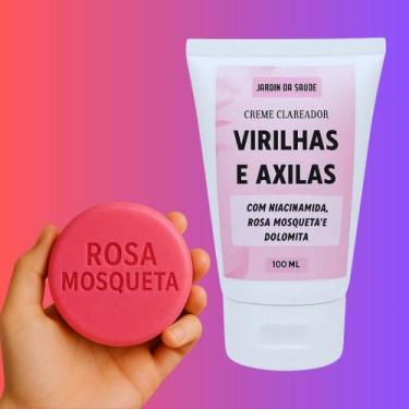 Imagem de Creme Super Clareador Concentrado de Axilas e Virilha + Sabonete Rosa 