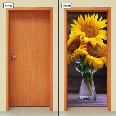 Imagem de Adesivo Decorativo de Porta - Girassol - 491cnpt - Allodi