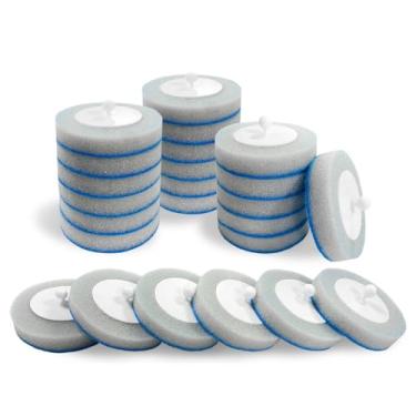 Imagem de Escova de vaso sanitário descartável e suporte com 18 peças de recargas, sistema de kit de limpeza de vaso sanitário, suporte e conjunto de varinhas de limpador de vaso sanitário (24 refis de