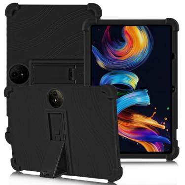 Imagem de ATOOZ Capa para tablet TCL NXTPAPER 11 Plus 2025 (9469X) com suporte para PC, capa infantil de silicone macio para TCL NXTPAPER 11 Plus 11,5 polegadas (preto)