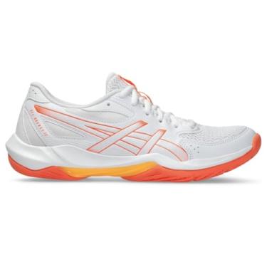 Imagem de ASICS Tênis feminino de vôlei Gel-Rocket 12, Branco/coral vívido, 41