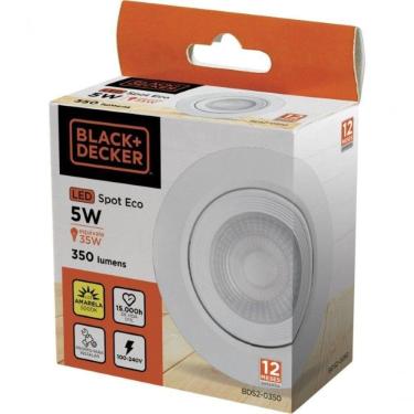Imagem de Spot Led Eco 5w 6500k Redondo Black + Decker