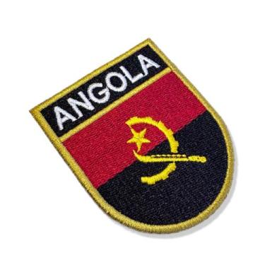 Imagem de BP0089E-001 Bandeira Angola Patch Bordado 6,8x8,0cm - BR44