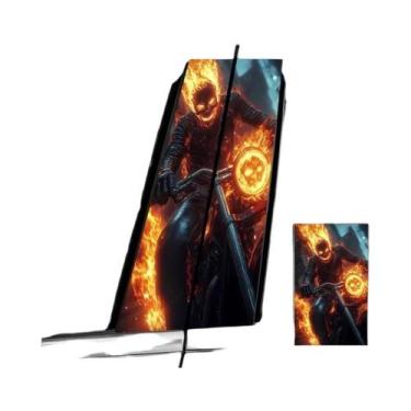 Imagem de Adesivo De Carro Cool À Prova d'Água Skeleton Rider Warrior 2pcs Vinil