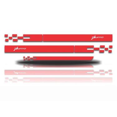 Imagem de Kit Adesivo Fiat Punto Faixa Lateral Mala - Cromo Sign