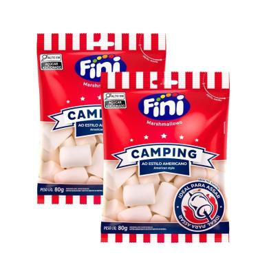 Imagem de Kit 2 Marshmallows Fini Camping ao Estilo Americano para Assar 80g