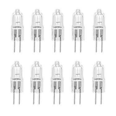 Imagem de Pacote com 10 lentes transparentes diamante 35 Watt AC DC 12 volts substituição T3 JC G4 base de halogênio paisagem paisagem barco lâmpada 12V 35W bi-pin 2700k transparente quente branco cápsula de