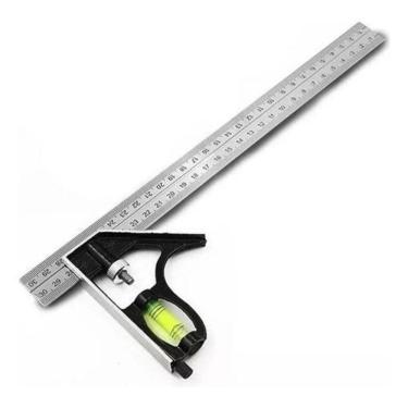 Imagem de Esquadro Combinado Régua 12/ 300 Mm Com Nível