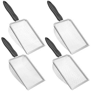 Imagem de DJAPWPX Ferramenta de peneira de compostagem de solo de areia, pá de jardinagem ergonômica multiuso, peneiras de rochas, peneira de alta eficiência para vasos externos (A)