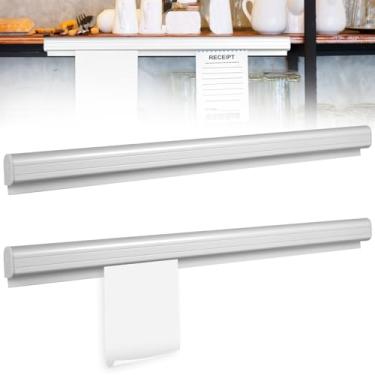 Imagem de 2 peças de porta-bilhetes de restaurante, porta-bilhetes para geladeira de restaurante, conjunto de pedidos de notas, guia de alumínio, trilho de exibição para escritório, restaurante, café, pubs