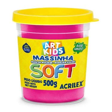 Imagem de Massa de modelar Soft 500g Rosa 107 Acrilex