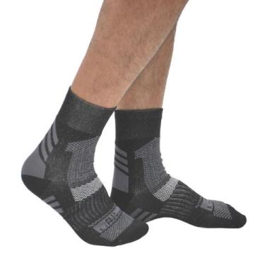 Imagem de Meia para ciclista masculina cano curto em microfibra Apollo., Preto 2