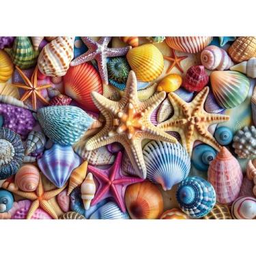 Imagem de Puzzle Blueforest Colorful Seashell Collection 1000 peças