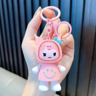 Imagem de Chaveiro Fofo Emborrachado Kuromi Com LED LKS-9173 - LUATEK, ROSA