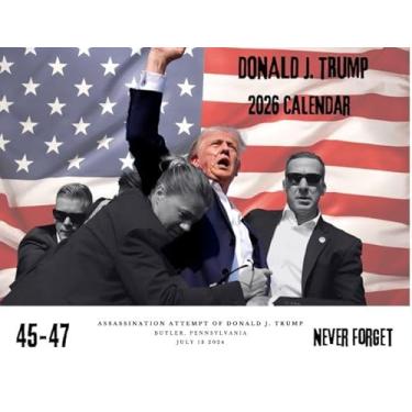 Imagem de Calendário 2025 com Donald J. Trump, feito nos EUA