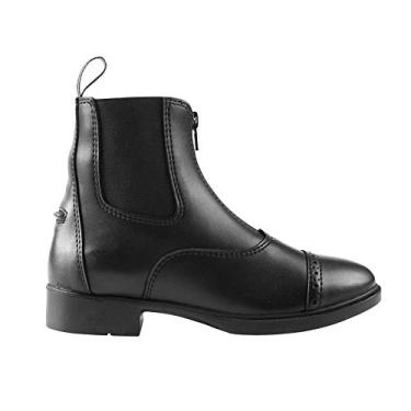 Imagem de HORZE Wexford Botas femininas de couro sintético equestre com zíper, Preto, 5 Big Kid
