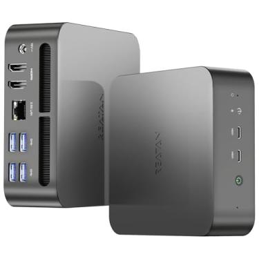 Imagem de Reatan Mini PC Gaming AMD Ryzen 9 7940HS 64GB DDR5 2TB (2 * 1TB) NVME SSD 5600 MHz RAM, Desktop Mini Computadores, Radeon 780M Graphics, 2.5Gbps LAN, USB4, HDMI 2.1, 8K USB 4.0 Wi-Fi 6E/BT5.3