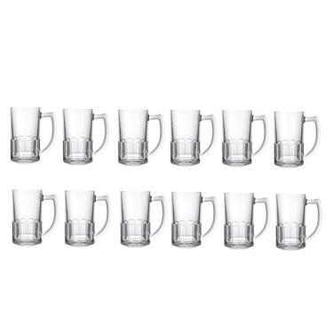 Imagem de Kit 12 Canecas De Chopp Cerveja 340ml Bar Restaurante Buffet - Nadir F