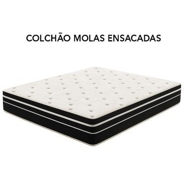Imagem de Colchão de Molas Ensacadas King Size 1,98x2,03x24cm – Conforto Individual e Alta Qualidade