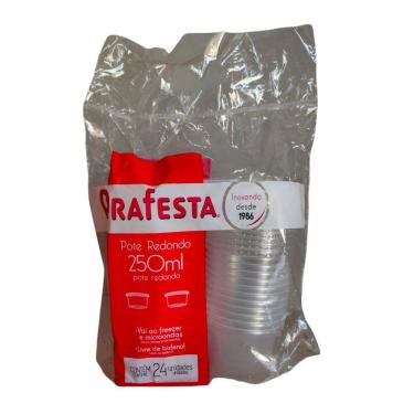 Imagem de Pote Redondo Freezer e Micro-ondas 250ml com Tampa Prafesta c/24 un