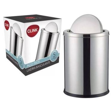 Imagem de Lixeira Inox 5 Litros com Tampa Basculante