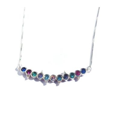 Imagem de Colar Com Pingente Zircônia Colors Prata 925 Lizzy Fatin