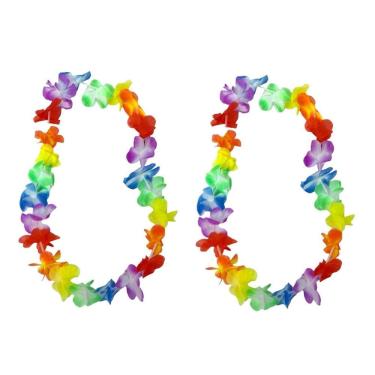 Imagem de Kit 2 Colares Havaianos Para Fantasia Carnaval Festa