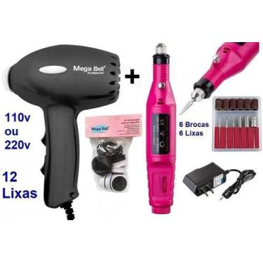 Imagem de Pedicuro Elétrico Compact Esfoliador para os Pés Preto + 12 Lixas + Li