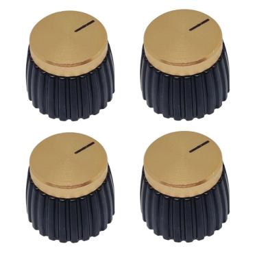 Imagem de Kit 4 Knob Amplificador Estilo Marshall Dourado Gold Abs