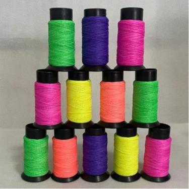 Imagem de Linha 100 jds. para Pipa e Raias, kit 12 unidades, Fluorescente, Linha