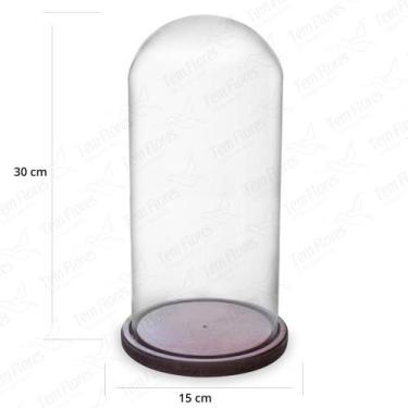 Imagem de Cúpula de Vidro Redoma de Vidro Bela e a Fera c/Base Madeira v - Pense