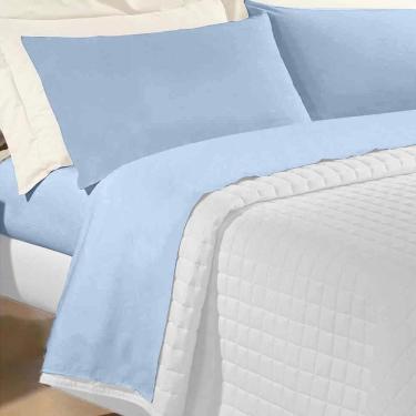 Imagem de Jogo Cama Queen 180 Fios 100% Algodão Premier Andreza Azul
