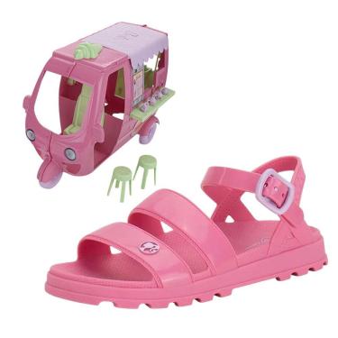 Imagem de Sandalia Infantil Menina Conforto Macio Barbie Sorveteria