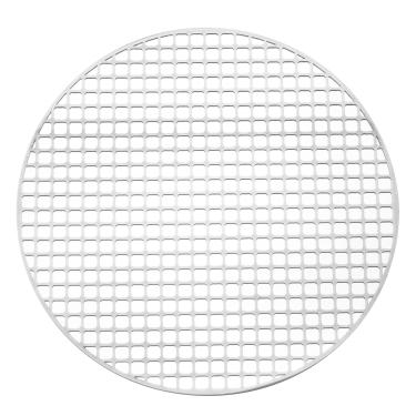 Imagem de PATIKIL Grelha redonda de malha para churrasco, grade circular de malha de aço inoxidável de 30,5 cm, furo quadrado, rede de churrasqueira redonda para acampamento ao ar livre, festas em casa