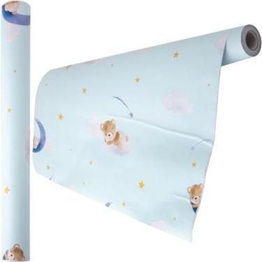 Imagem de Adesivo De Parede Infantil Céu Azul Urso Quarto Menino Menina